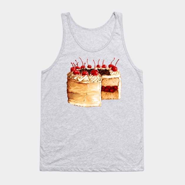 Vanilla Cherry Cake Tank Top by KellyGilleran